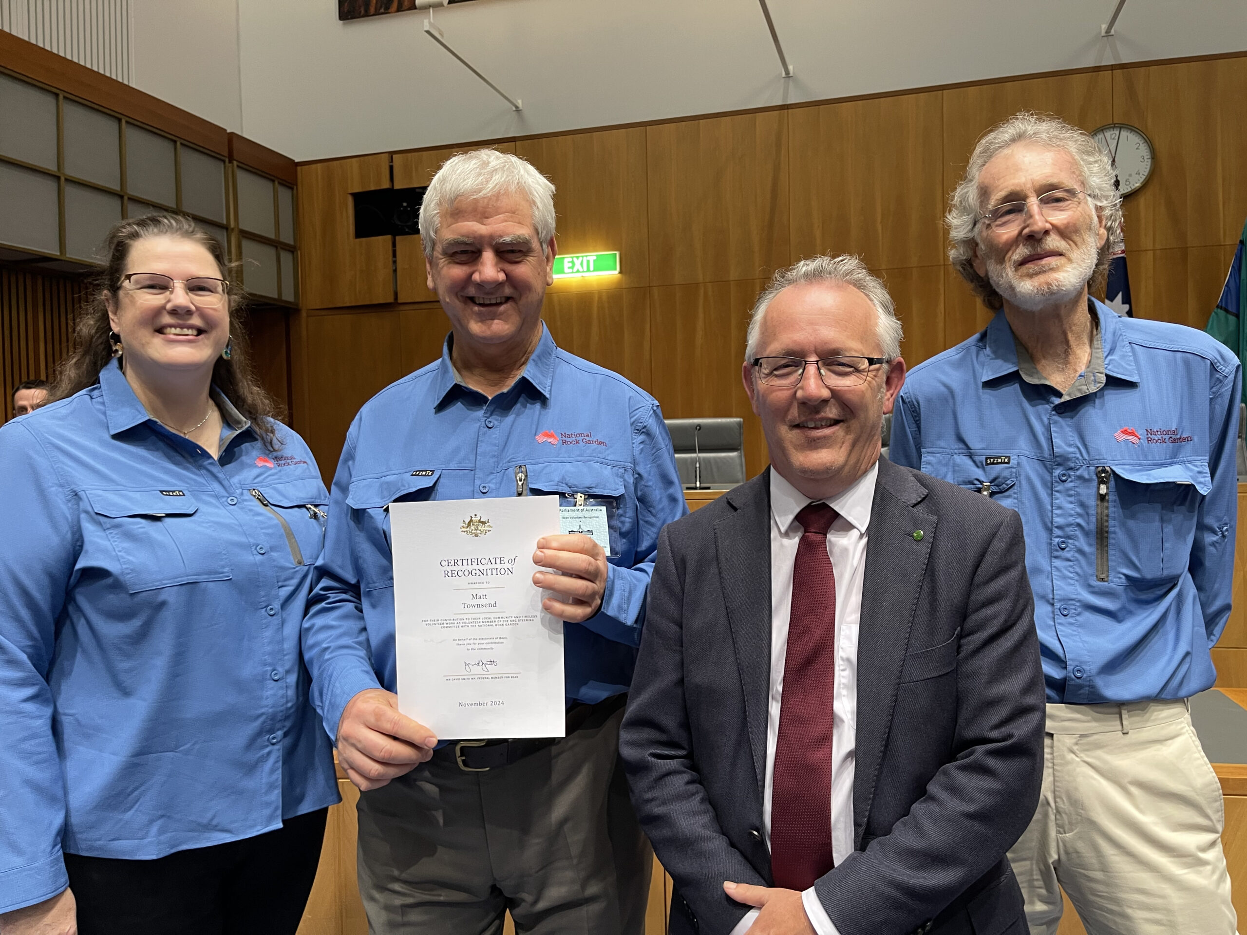 National Rock Garden volunteer recognised